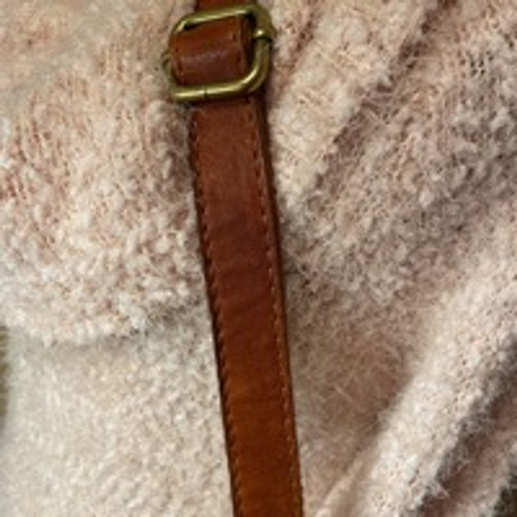 Women's Fossil Brown Leather Shoulder Bag Medium Excel Cond - Picture 6 of 10